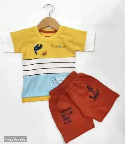 Fabulous Cotton Blend Printed Clothing Set For Boys