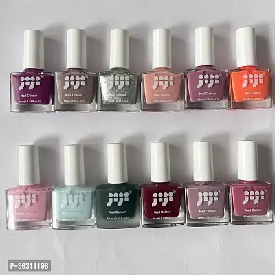 Set of 12 Nail Polish | Formula from USA | Non-toxic 18 Free | Vegan  Cruelty Free | Quick Drying | Chip Resistant | High Shine | Long-lasting | 120ml