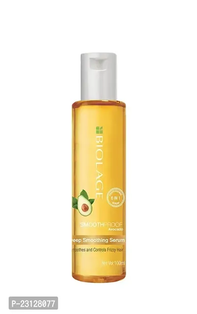Biolage Smoothproof 6-in-1 Professional Hair Serum for Frizzy Hair |Deep Smoothening With Avocado  Grape Seed Oil | Natural  Vegan (100 ml)-thumb0