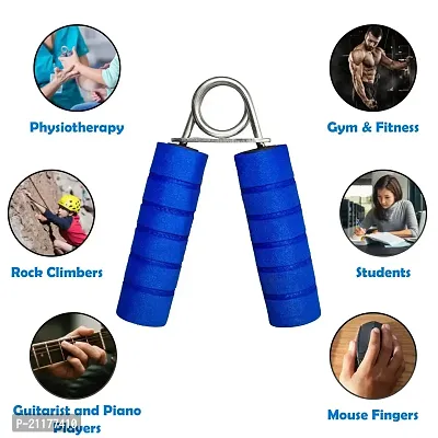 Hand Gripper Wrist Exerciser Fitness Foam Hand Grip for Physiotherapy Stretching Hand strengtheners for Men Women Pack of 2-thumb3