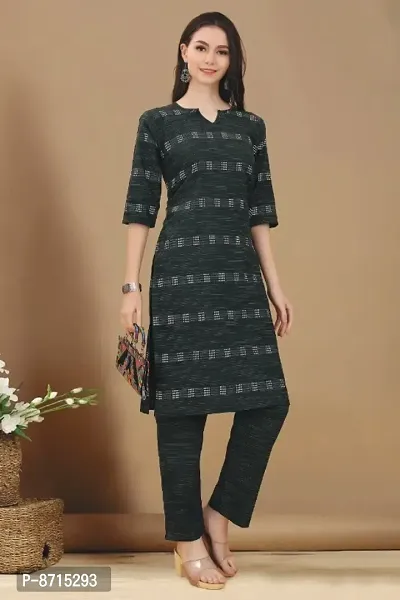 Classic Cotton Printed Kurta Bottom Set for Women