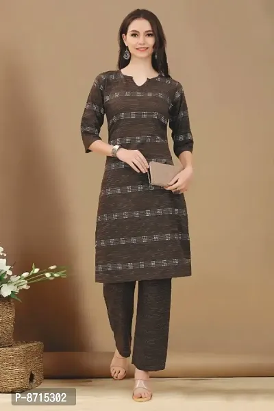 Classic Cotton Printed Kurta Bottom Set for Women