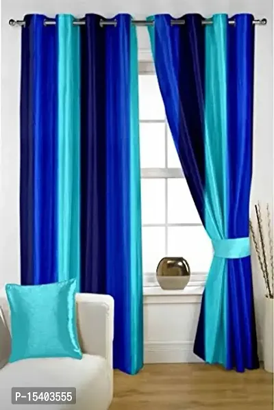 PVR Fashion Trendy Window Crush Printed Curtain Set of 2 (Size - Window 46 X 60 inch/Color - Blue)