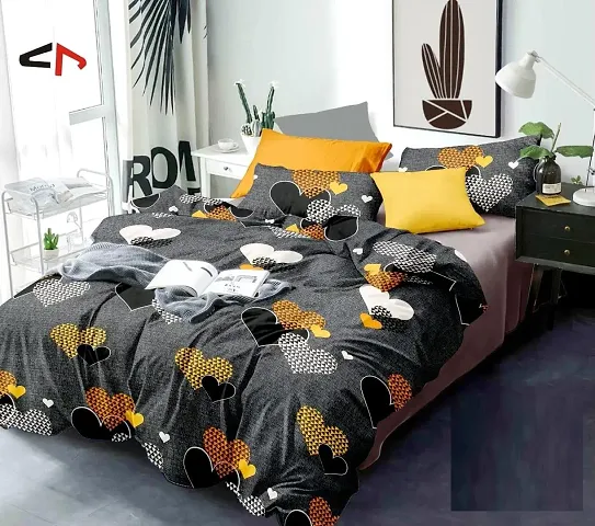 Multicolor Printed Double Bedsheets