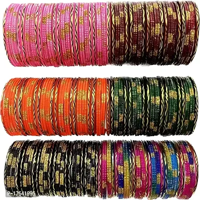 DREAMY DESIGNS Latest  Attractive Glass Bangles Set For Women and Girl's-thumb0