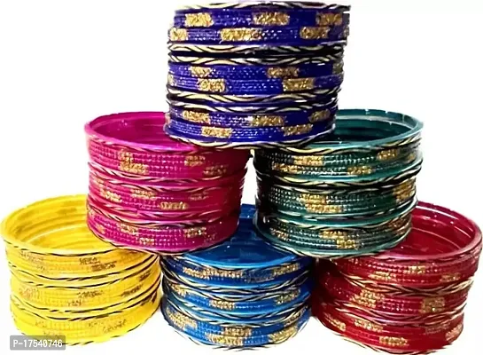 DREAMY DESIGNS Latest  Attractive Glass Bangles Set For Women and Girl's-thumb2