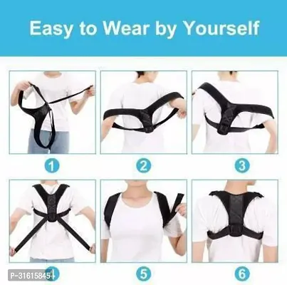 Posture Corrector Adjustable Belt Clavicle Brace for Back Pain Back-thumb5