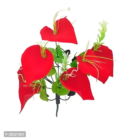 Attractive Artificial Red Tulip Flowers Bunch With Wall Hanging  Stand-thumb0