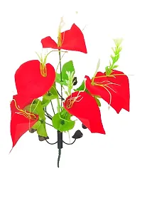 Attractive Artificial Red Tulip Flowers Bunch With Wall Hanging  Stand-thumb3