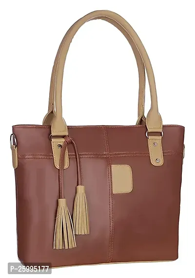 Stylish Maroon PU Solid Handbags For Women