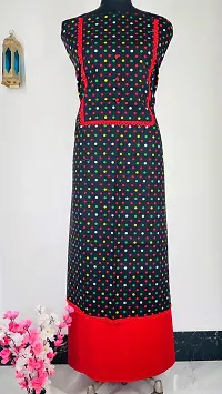 Beautiful Cambric Cotton Polka Dot Print Dress Material With Dupatta-thumb1