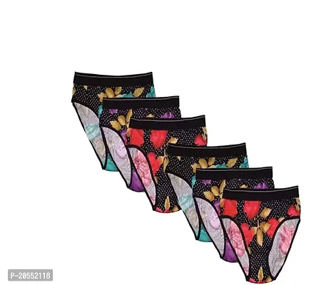 ANVI Enterprises, Women's Cotton Printed Bikini Panty Pack if - 3-thumb0