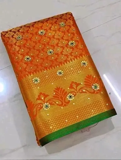 Stylish Art Silk Saree With Blouse Piece For Women