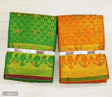 Trendy Art Silk Embroidered Sarees With Blouse Piece-Pack of2-thumb0