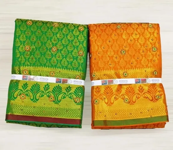 Attractive Art Silk Saree with Blouse piece 