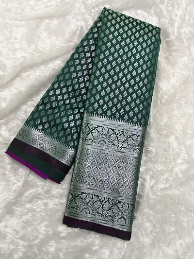 Glamorous Pure Silk Saree with Blouse piece 