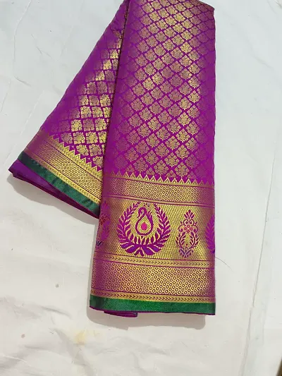 Banarasi Silk Brocade Work Saree With Blouse Piece