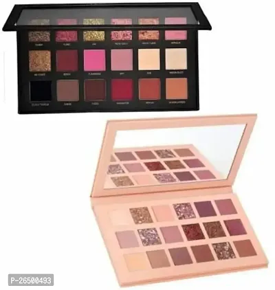 Rose Gold Multicolor Makeup Kit With Nude Multicolor Eyeshadow Pallete
