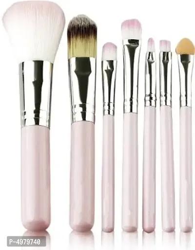 Hello Kitty Complete Makeup Mini Brush Kit With A Storage Box - Set Of 7 Pcs  (Pack Of 7)