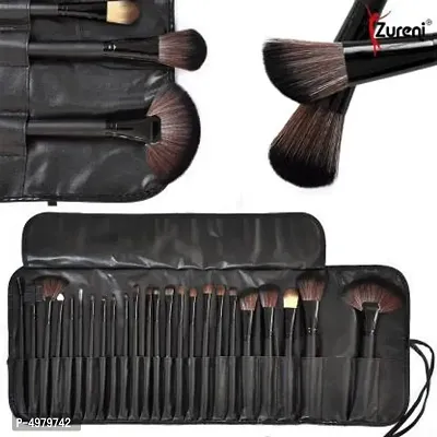 Tools Professionals 24Pcs Makeup Brush Set Makeup Tool Kit With Leather Pouch  (Pack Of 24)-thumb0