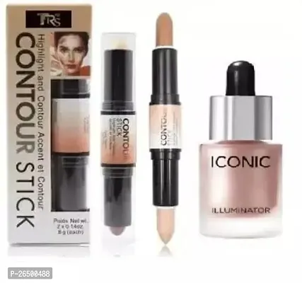 Ultimate Beauty Combo Of 2In1 Contour Stick And 1 Highlighter-thumb0