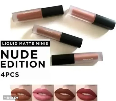 Nude Edition Lipstick Pack Of 4 Makeup Liquid Lipstick