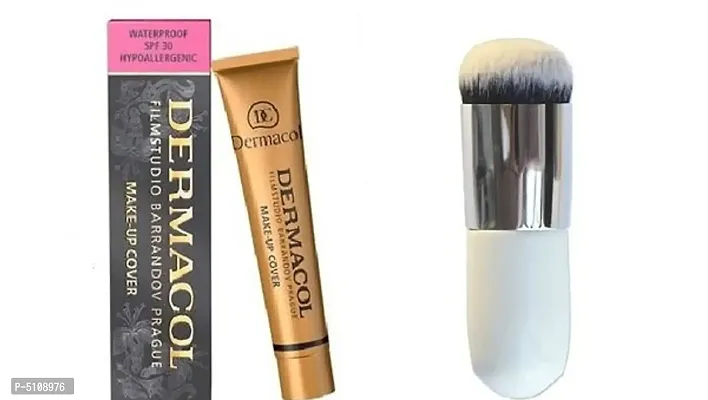 Dermacol Waterproof Make-Up Cover Foundation With Single White Foundation Brush