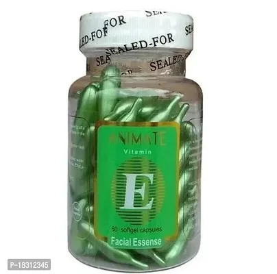 Vitamin E 60 Softgel Capsules Facial Oil Facial Capsules (Pack of 1) Capsules For Face-thumb0