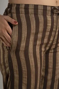 DORIYA Women Regular Fit Elastic Waist Full Length Cotton Blend Palazzo Pant Trouser-thumb4