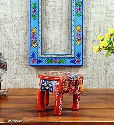 Modern Wood Elephant Stool Showpiece Decorative Items Figurine For Home Decoration, Living Room Decor