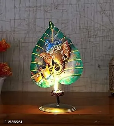 Modern Iron Ganesha Showpiece In Golden Color-thumb0