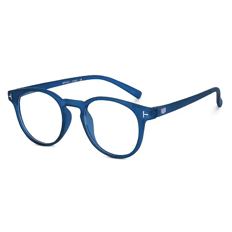 rofek Full Rim Round Anti-Glare Polycarbonate Clear Lens Spectacles Frame for Men and Women | Unisex Eyewear