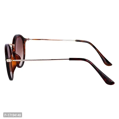 rofek Round Sunglasses for Women | Vintage Fashion Sunglasses With UV 400 Protection | Round Frame Eyewear | Brown (Leopad)-thumb4