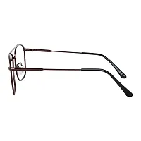 rofek Full Rim Square Anti glare Polycarbonate Clear Lens Metal Spectacles Frame for Men and Women | Unisex Eyewear (Purple)-thumb2