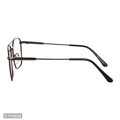 rofek Full Rim Square Anti glare Polycarbonate Clear Lens Metal Spectacles Frame for Men and Women | Unisex Eyewear (Purple)-thumb3