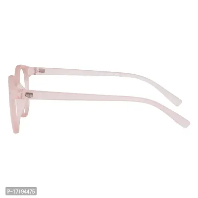 rofek Full Rim Round Anti-Glare Polycarbonate Clear Lens Spectacles Frame for Men and Women | Unisex Eyewear (Pink)-thumb4