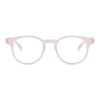 rofek Full Rim Round Anti-Glare Polycarbonate Clear Lens Spectacles Frame for Men and Women | Unisex Eyewear (Pink)-thumb1