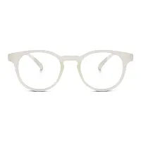 rofek Full Rim Round Anti-Glare Polycarbonate Clear Lens Spectacles Frame for Men and Women | Unisex Eyewear (White)-thumb1