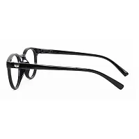 rofek Full Rim Round Anti-Glare Polycarbonate Clear Lens Spectacles Frame for Men and Women | Unisex Eyewear | Pink Eyeglasses (Black)-thumb1