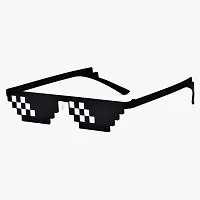 Thug Life Party Glasses Gangster Gangsta Life Funny Novelty Shades, Photo Props Unisex Sunglasses (Pack of 1 (Black))-thumb2