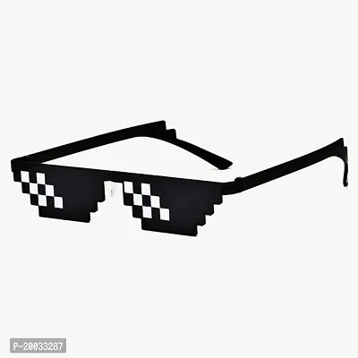 Thug Life Party Glasses Gangster Gangsta Life Funny Novelty Shades, Photo Props Unisex Sunglasses (Pack of 1 (Black))-thumb3