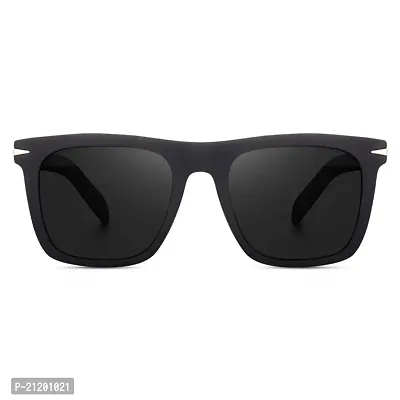 Dark Lens Retro Square Frame Sunglasses For Men And Women | UV Protection 100%-thumb0