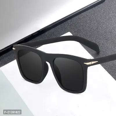 Dark Lens Retro Square Frame Sunglasses For Men And Women | UV Protection 100%