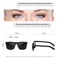 Dark Lens Retro Square Frame Sunglasses For Men And Women | UV Protection 100%-thumb3