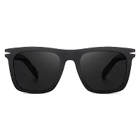 Dark Lens Retro Square Frame Sunglasses For Men And Women | UV Protection 100%-thumb2