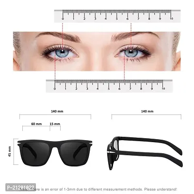 Dark Lens Retro Square Frame Sunglasses For Men And Women | UV Protection 100%-thumb4