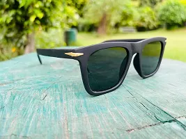 Dark Lens Retro Square Frame Sunglasses For Men And Women | UV Protection 100%-thumb1