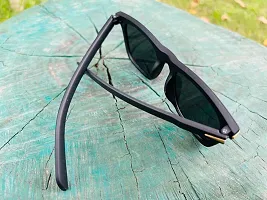 Dark Lens Retro Square Frame Sunglasses For Men And Women | UV Protection 100%-thumb2