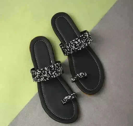 Elegant PVC Solid Fashion Flats For Women