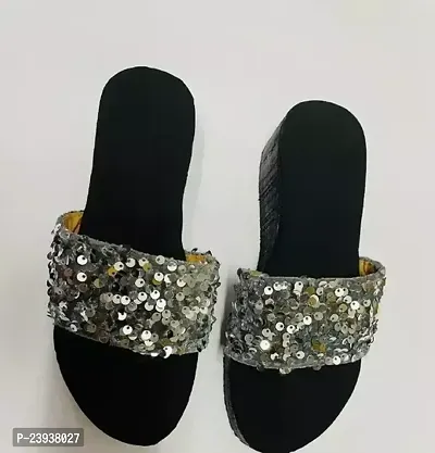 Elegant Black Nubuck Slippers For Women